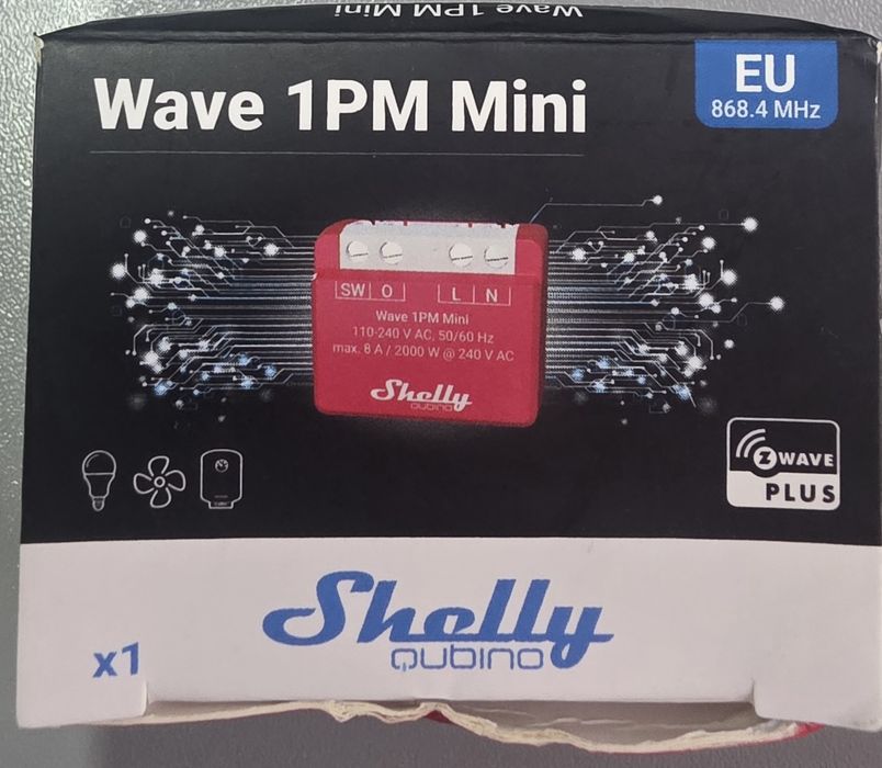 Releu inteligent Shelly Qubino Wave 1PM mini