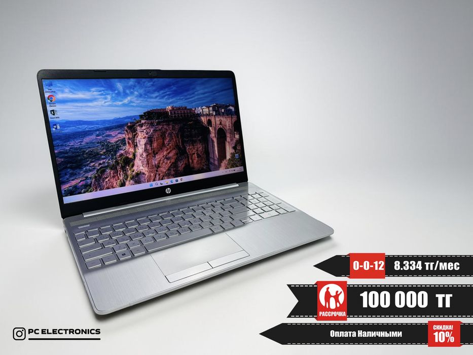 Рассрочка! HP Laptop 15 - Core i5-10210U/8Gb/SSD 128+500GB/UHD
