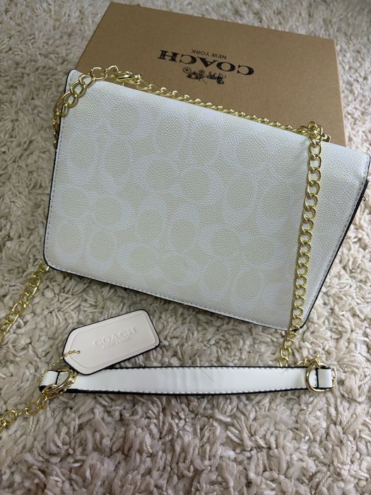 Geanta alba coach