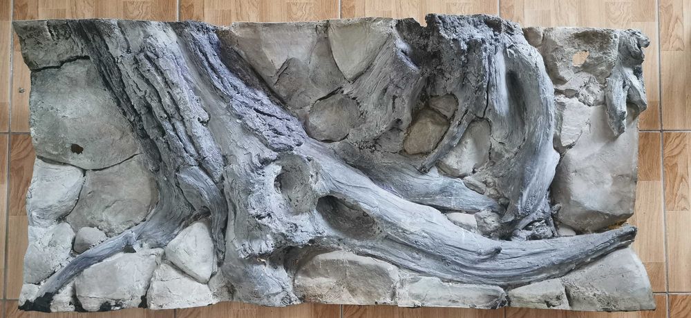 Acvariu AluDekor 120 oval / Background 3D / sistem CO2
