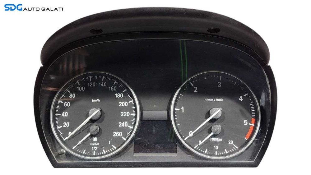 Ceas Ceasuri Cluster Instrumente Bord BMW Seria 3 E90 E91 2.0 Diesel 2004 - 2011 Cod 9166846-03 1025350-86 IK9166846031 [L7626]