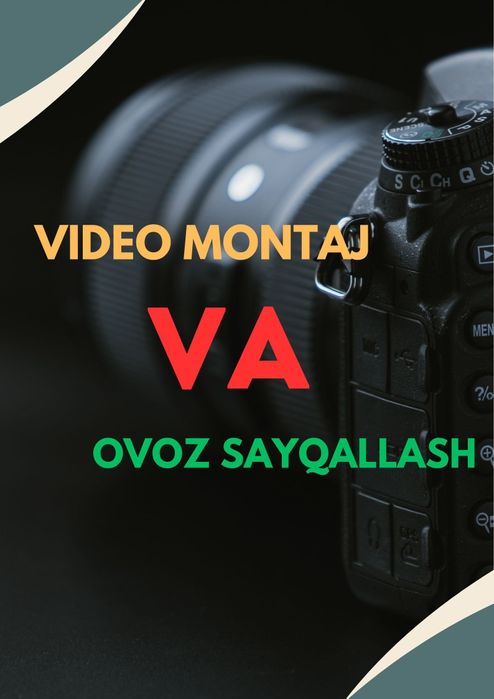 Videomontaj va Ovozni Studiya darajasiga olib chiqish