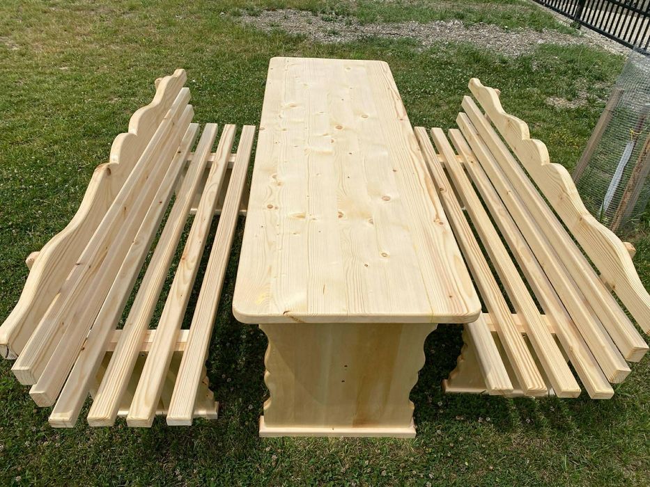Masă cu bănci pentru terasă