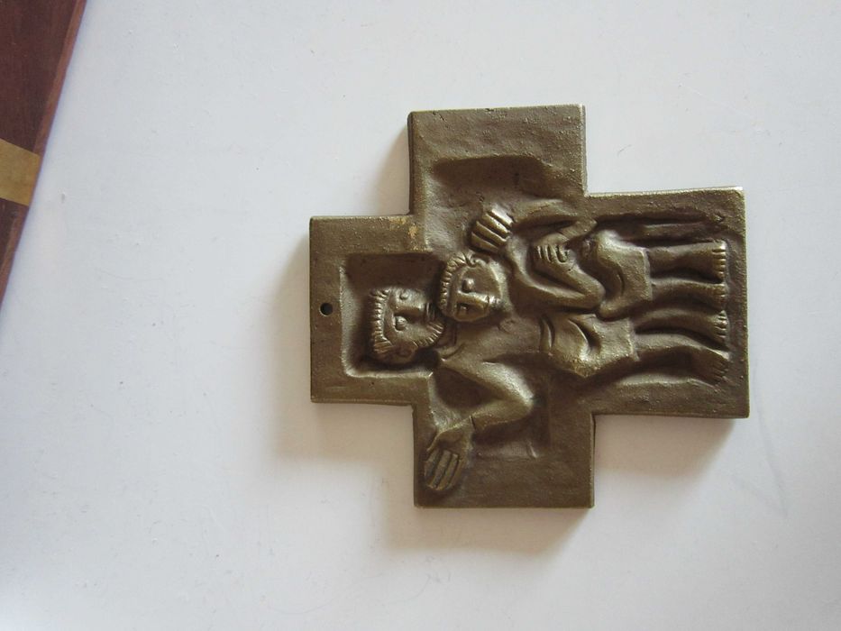 cadou rar bronz masiv Egino Weinert Sf. Benedict protectorul copiilor