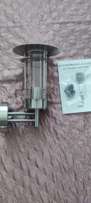 Външен стенен аплик инокс влагозащитен - два броя