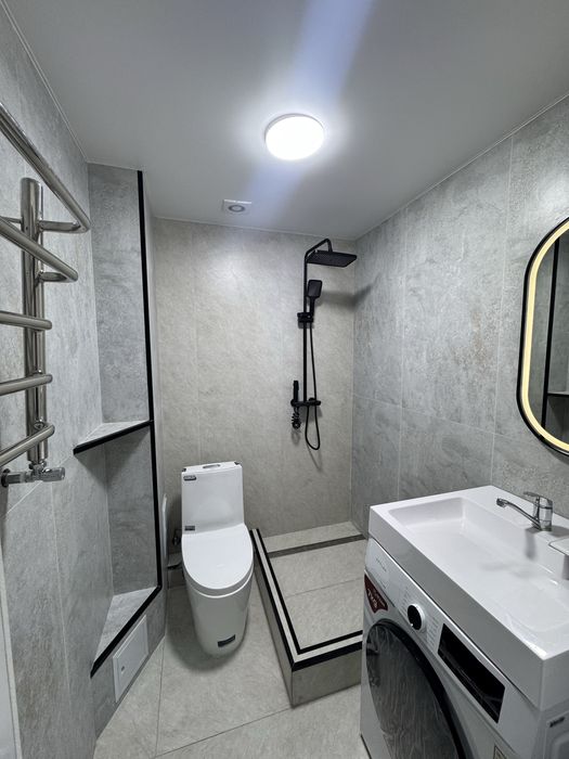 Двухкомнатная с ремонтом + мебель+балкон