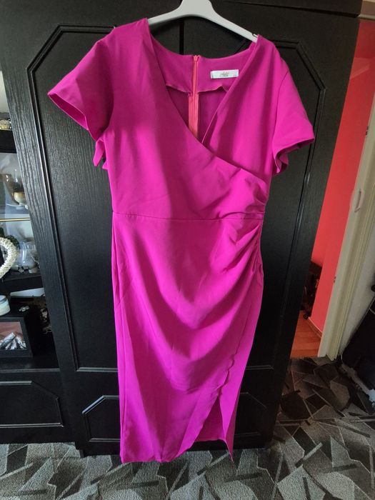 Rochie lunga roz (fucsia)