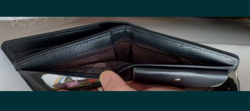 Portofel negru personalizat Volkswagen VW din piele ecologica