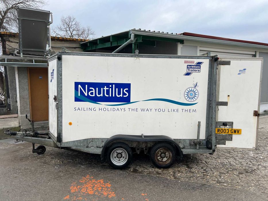 Затворено Ремарке 3500кг Ифор Уилямс Ifor Williams Box Нов Внос Англия