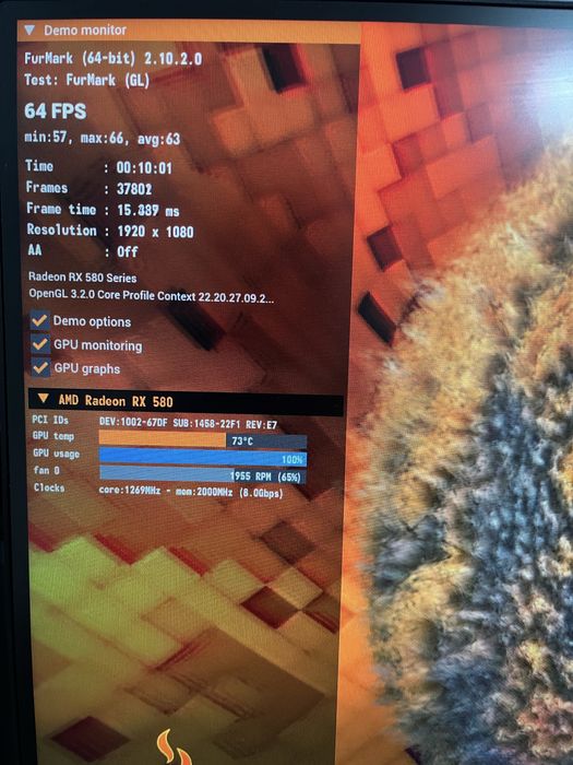 Геймърски Компютър i5 7400 RX 580 8GB 16GB RAM WINDOWS 11 PRO 256GB SSD