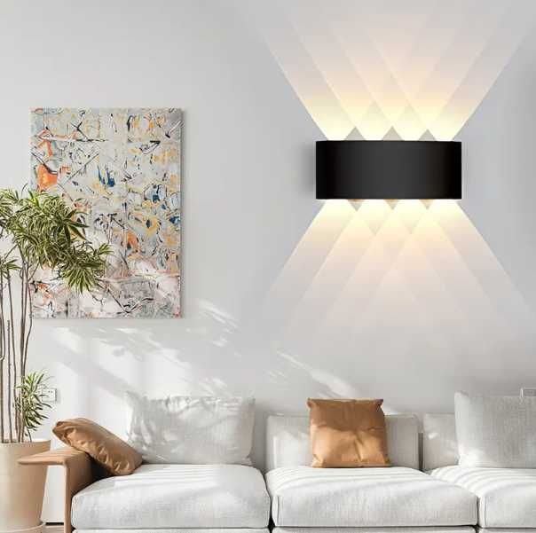 Lampa de perete decorativă cu LED – interior/exterior, design modern