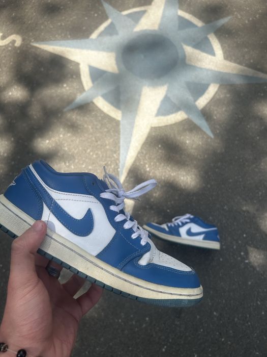 Nike Air Jordan 1 Low alb/albastru mărimea 37.5 – originali