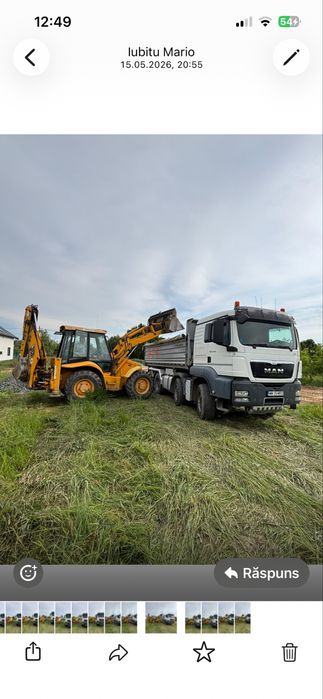 Efectuez lucrari cu buldoexcavator si camion basculabil 8*4