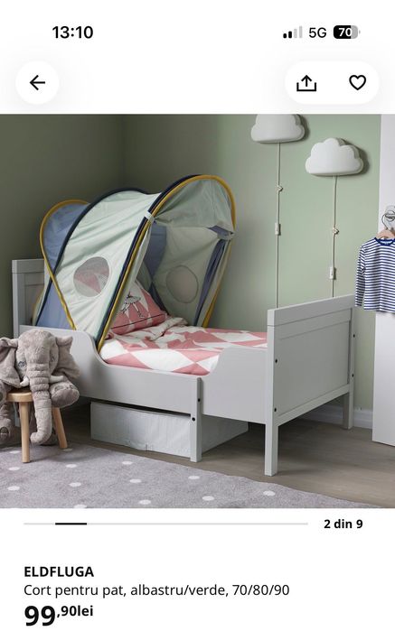 2 paturi Ikea Minnen