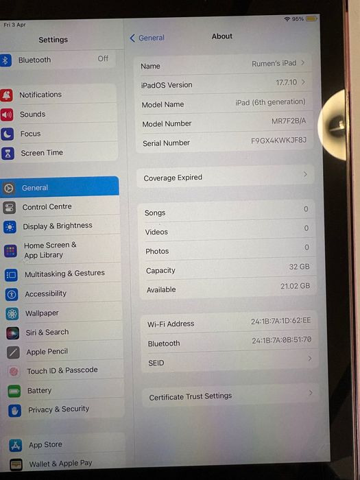 Ipad 6ht generación