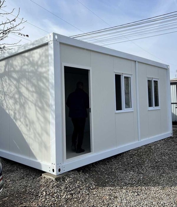 Container 12-18mp tip birou, pentru locuit, șantier, sanitar 4 și 6x3x