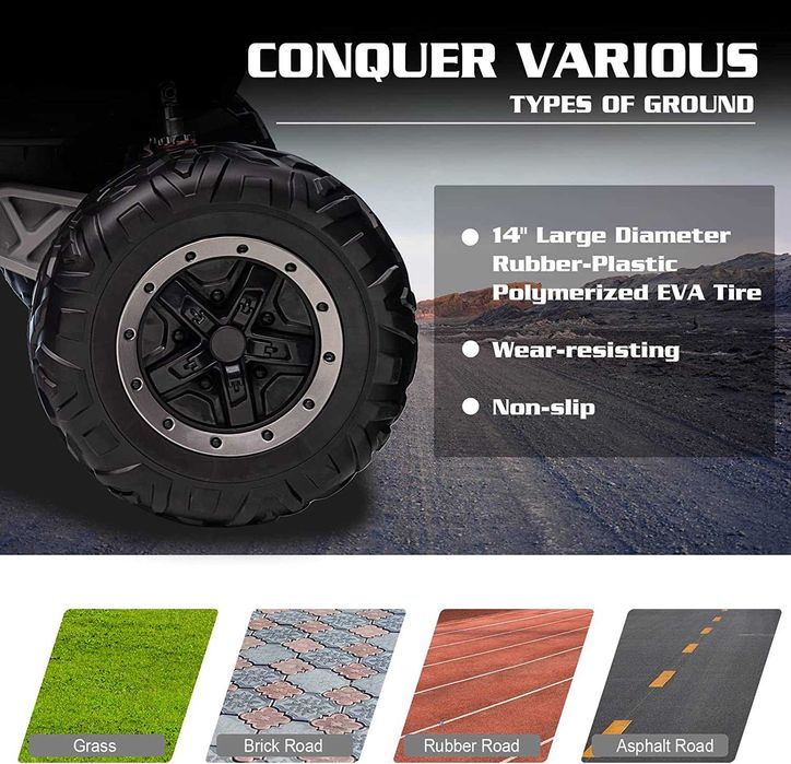 Акумулаторен Двуместен ДЖИП AOKOY 4x4 UTV 24v батерия С ДИСТАНЦИОННО