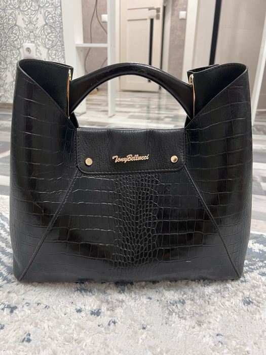 Сумка кожанная черная