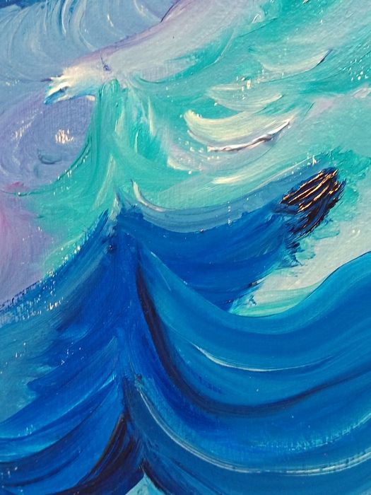 Абстрактна картина масло върху ленено платно размери 40/50 см.