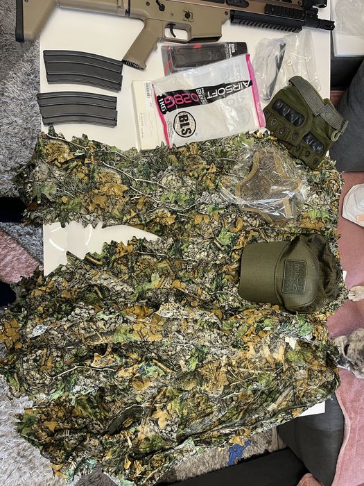 Еърсофт реплика scar и еърсофт екипировка