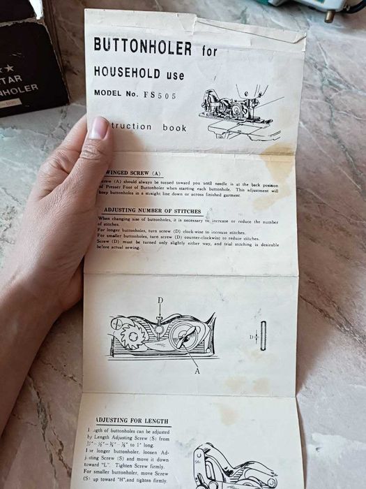 Приставка для швейной машины для создания петель