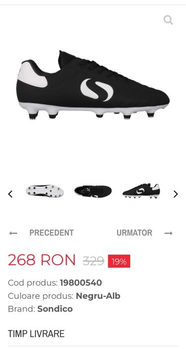 Ghete fotbal  sondico striker crampoane copiii 36.5