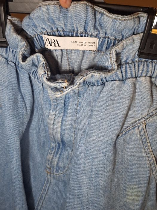 Сини дънки широки Zara