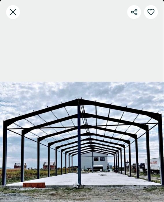 Vand hala metalica de 10 m x20 m x4 m din profil ipe de 180