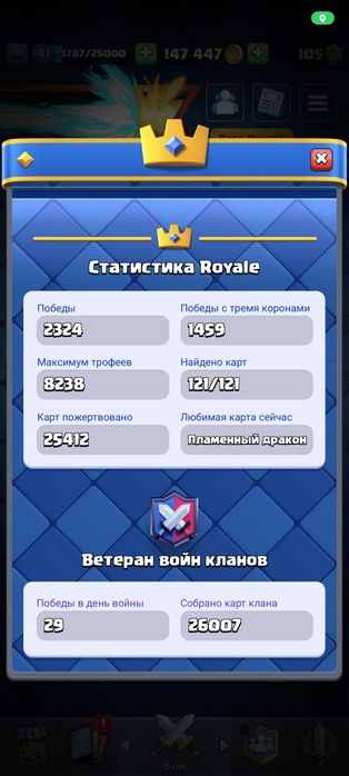Продаю аккаунт в клеш рояль.