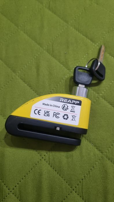 Cilindru de blocare cu alarma 110 DB, Reapp, pentru biciclete si moto