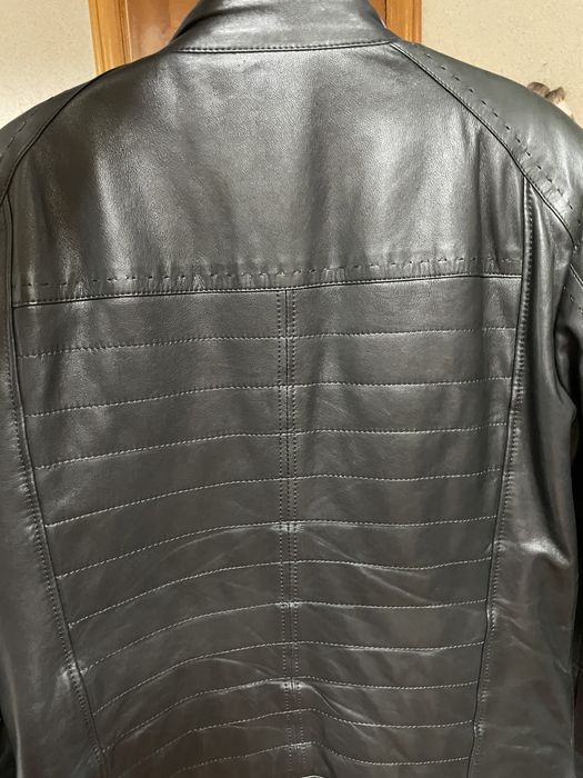 Мужская кожанная куртка L