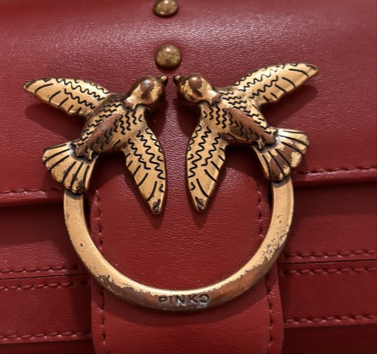 Pinko червен кожен портфейл