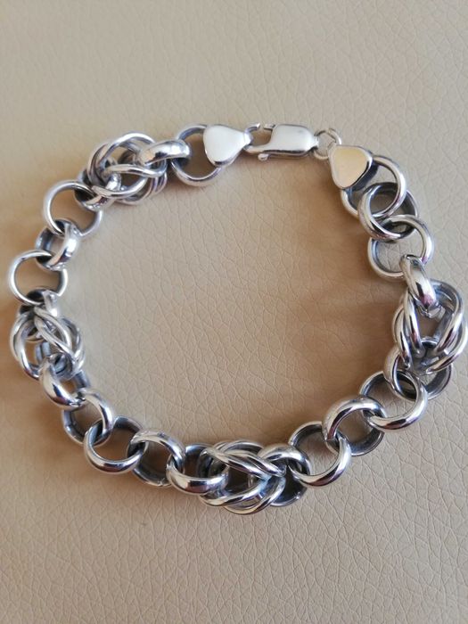 Мъжка Масивна Сребърна Гривна