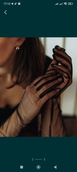 Длинные вечерние перчатки, ажурные,в черном цвете