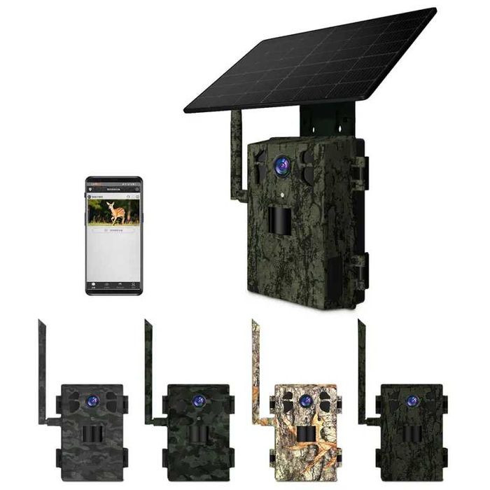 4G Ловна Камера - снимки и наблюдаване на живо - с 6 батерии и солар