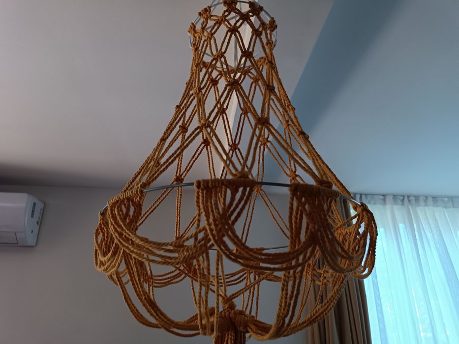 Бохо Макраме Полюлей Лампа - Различни Цветове