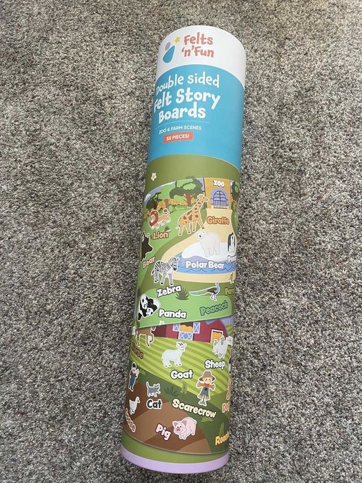 Двустранна пухкава дъска от филц без гънки за малки деца, интерактивна