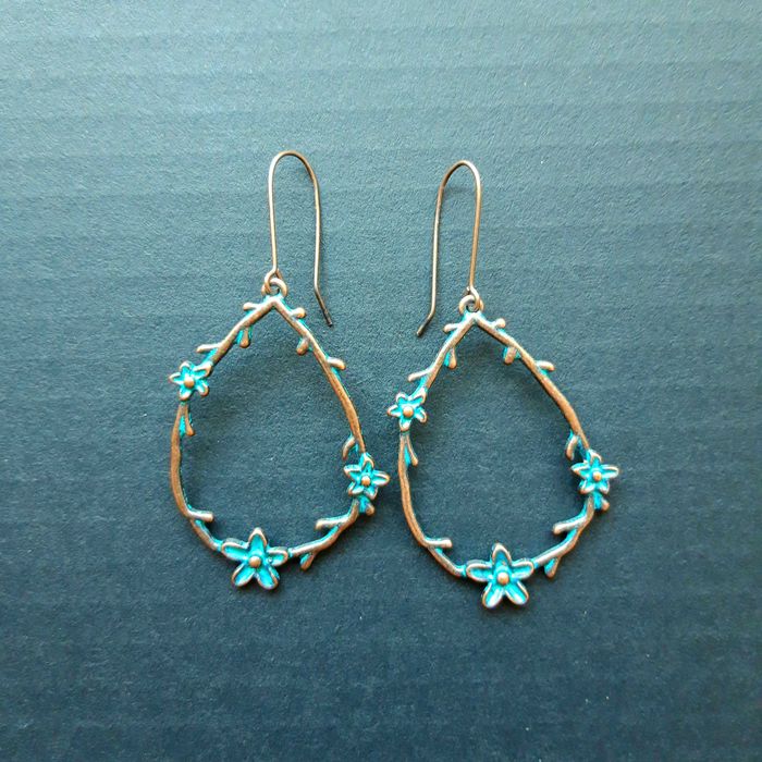 Медни големи обици