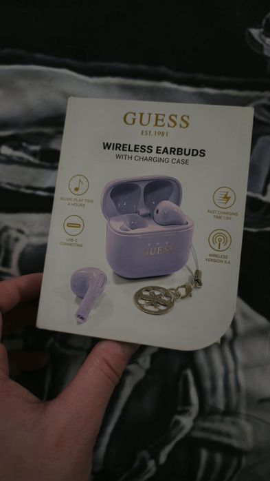Безжични слушалки GUESS HF TWS,лилав