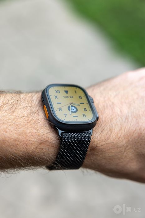 Apple watch ultra 49mm black titanium Оригиналный титановый ремешок