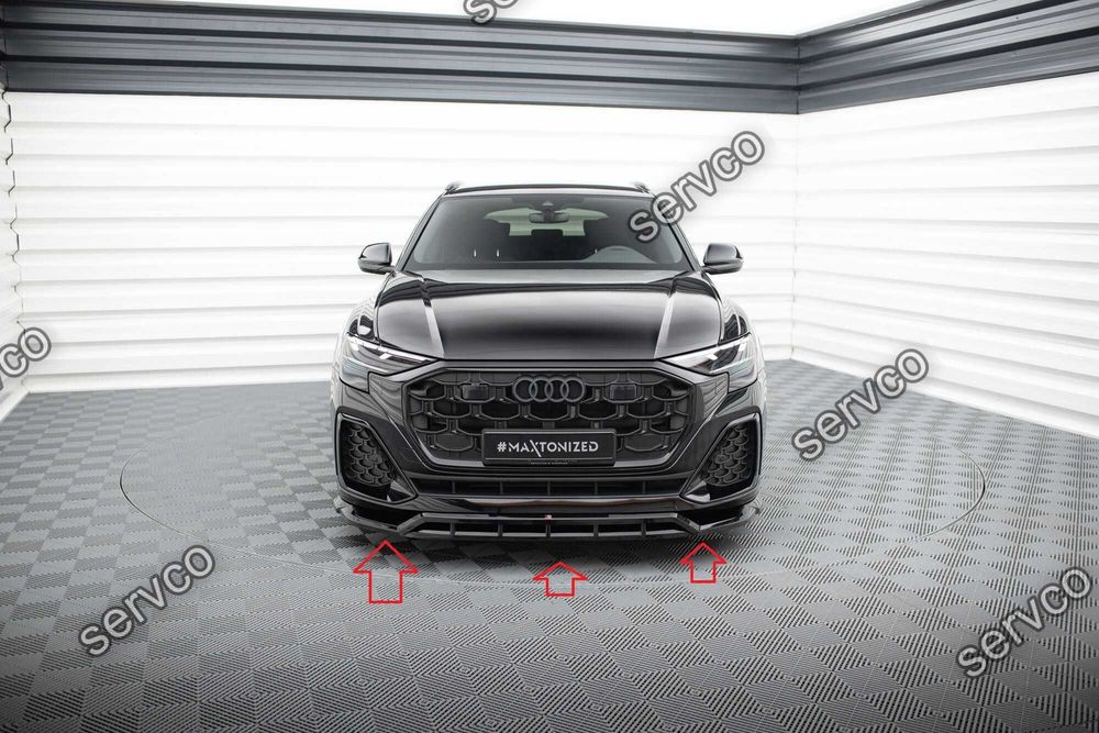 Pachet Set Splitter Exterior Lip Prelungiri Body kit tuning Audi SQ8 Q8 S-Line Mk1 Facelift 2023- v7 - Maxton Design