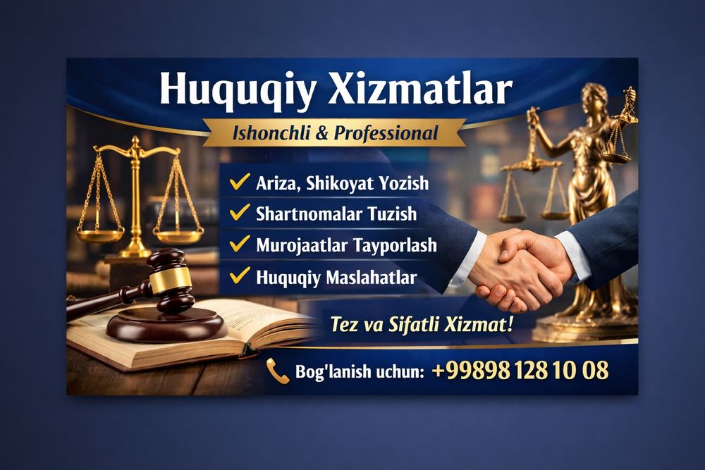 Huquqiy xizmatlar ko'rsatamiz