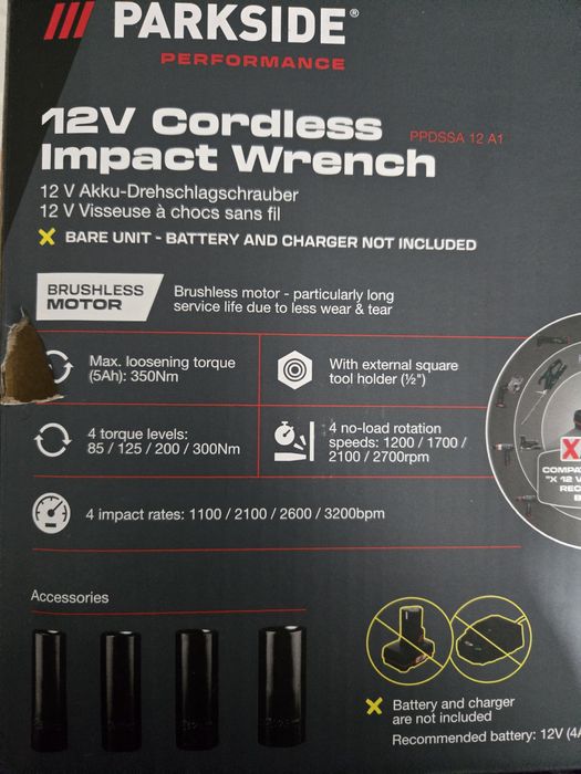 Impact parkside performance 350 Nm 12v