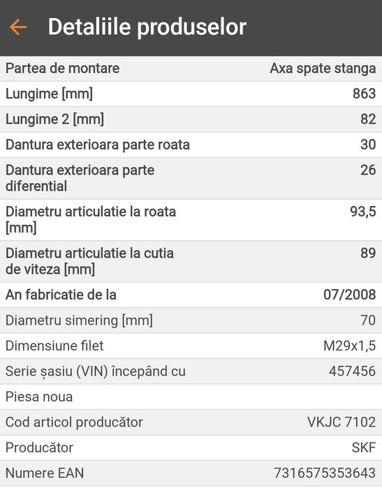 Planetară Vito Viano W447 Vito 639 4x4 Toată gama de planetare Noi