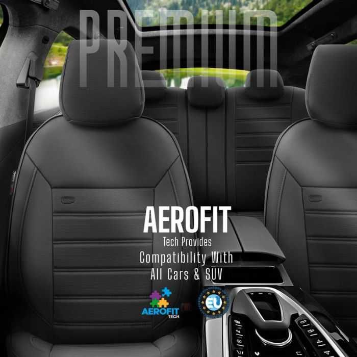 Комплект 4 седалки LUX Черна Тапицерия за седалки Otom Premium PRM101