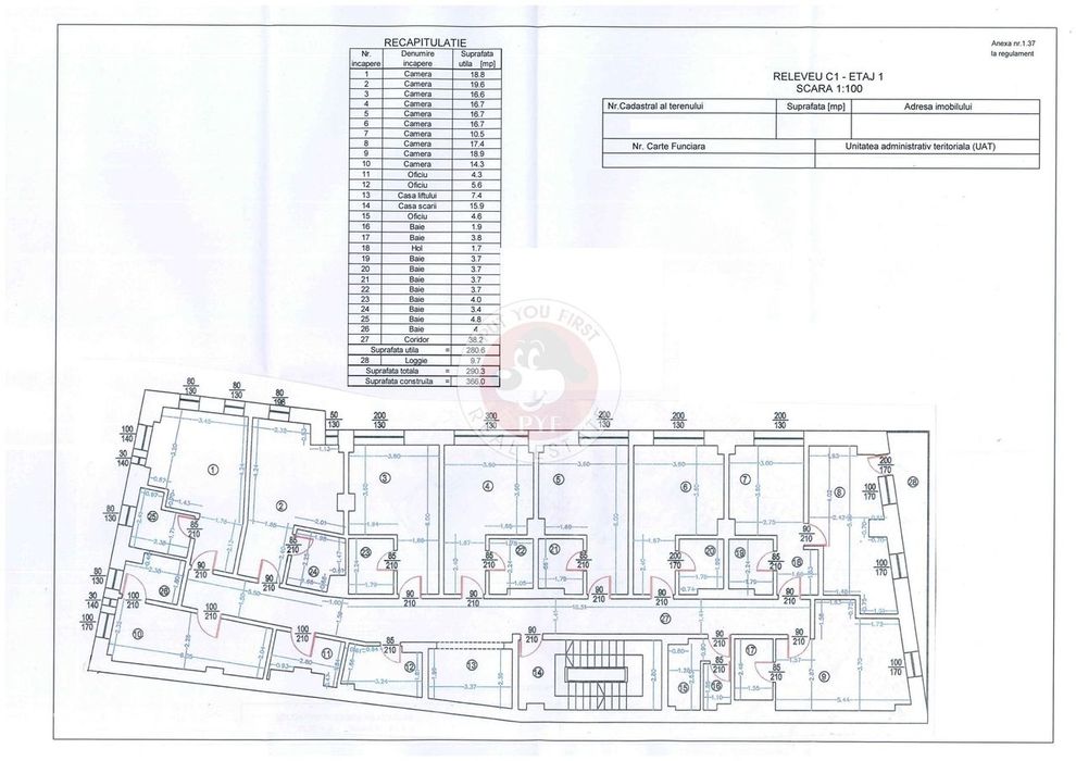Plevnei I Imobil S+P+M+7E I 3058mp I 42 camere I B10544