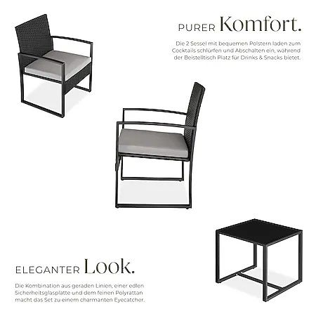 Ратанов комплект маса с 2 стола устойчив на УВ лъчи