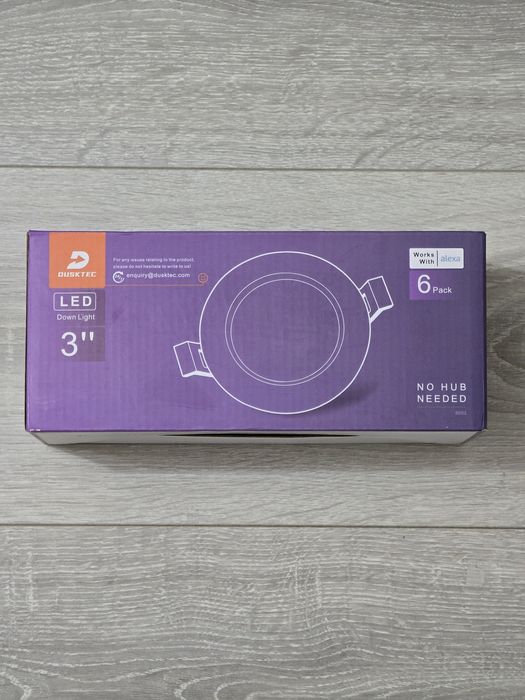 Set 6 spoturi LED DUSKTEC încastrate inteligente, cu Alexa