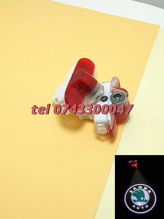 Set 2 Proiectoare Cu Logo Dedicate Skoda Octavia
