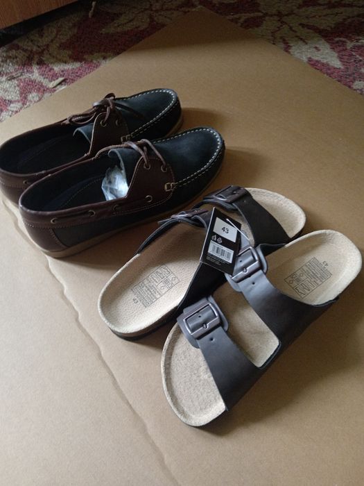 Vând papuci piele  și mocasini Nr. 43